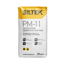 Siltek PM-11 Штукатурка цементна стартова. Ручного та машинного нанесення (25 кг) Siltek PM-11 Штукатурка цементна стартова. Ручного та машинного нанесення (25 кг)